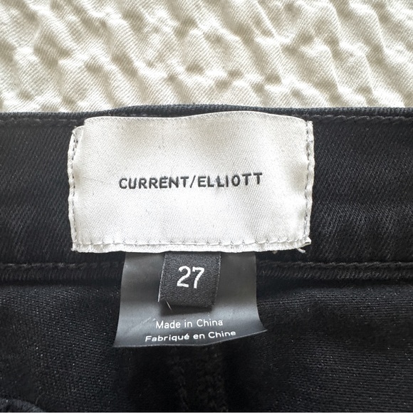 Current/Elliott Skinny Crop Leg Jean, Black, Size 27 - Picture 2 of 11